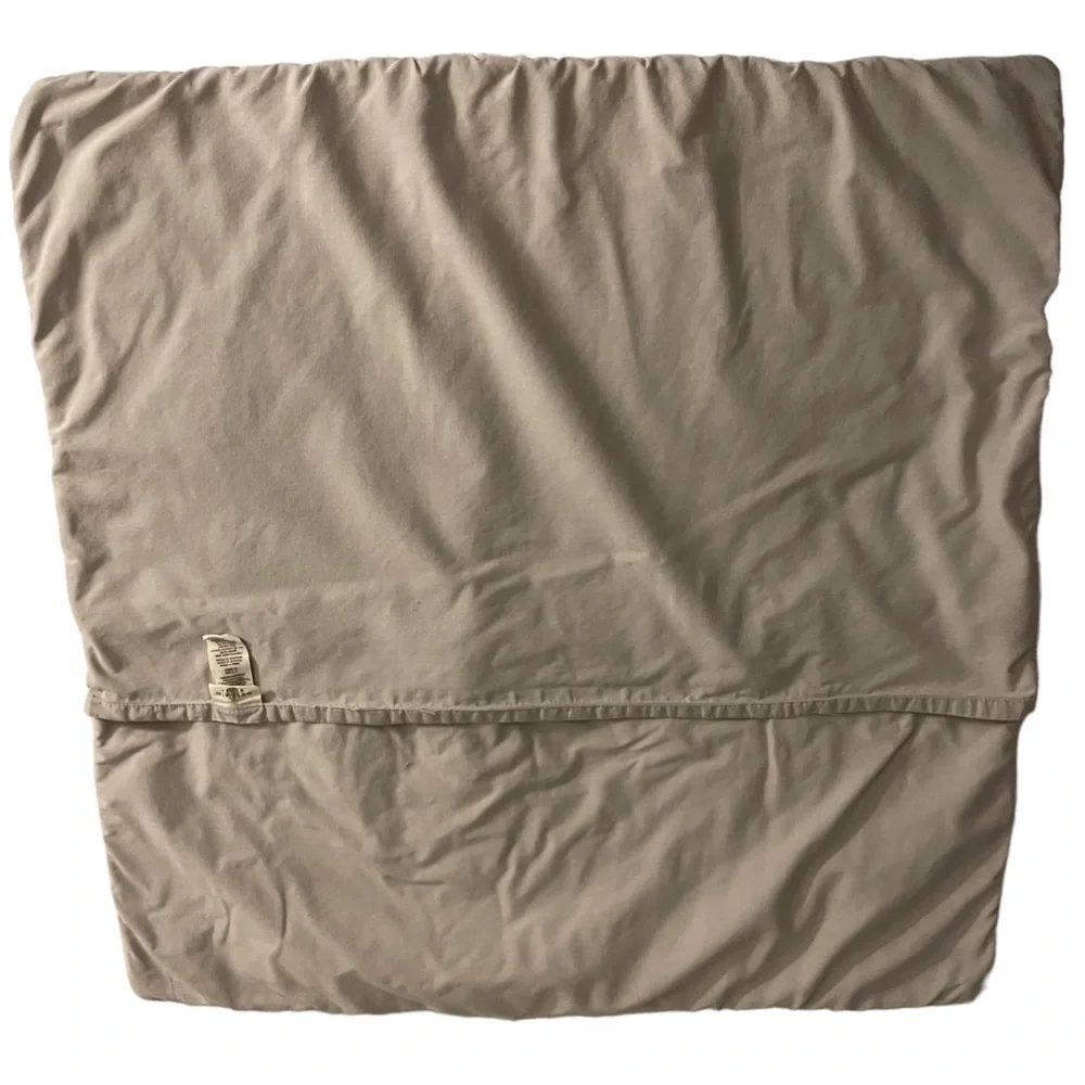 West Elm Euro Sham - thick textured stitched fabric, beige, 24”x24”